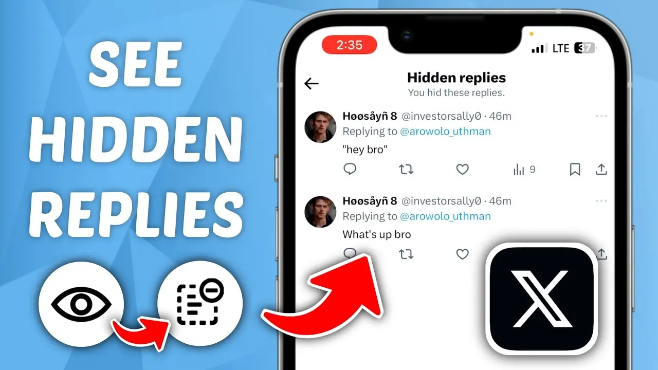 how to check hidden replies on twitter